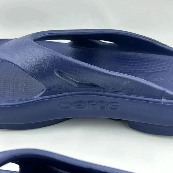 OOFOS ORIGINAL SANDAL SHOE - NAVY COLOR UNISEX SIZE WOMEN 10/MEN 8 - Picture 6 of 12